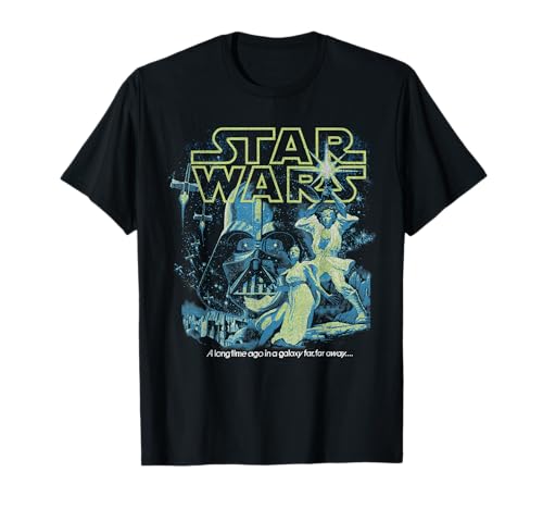 T-shirt Star Wars Neon Pop au style graphique rétro et design fluorescent unique