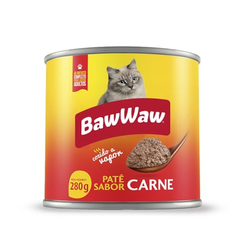 Patê Baw Waw para Gatos Sabor Carne 280g