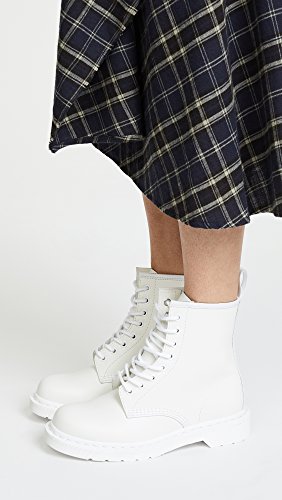 Image of Dr. Martens Women's 1460 Mono 8 Eye Boots, White, 7 Medium US