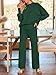 LILLUSORY Lounge Sets For Women 2 Two Piece Outfits 2025 Fall Winter Airport Trendy Matching knit Sweat Suit Sweaters Pants Sweatsuit Loungewear Cute Travel Fashion Clothes Dark Green S