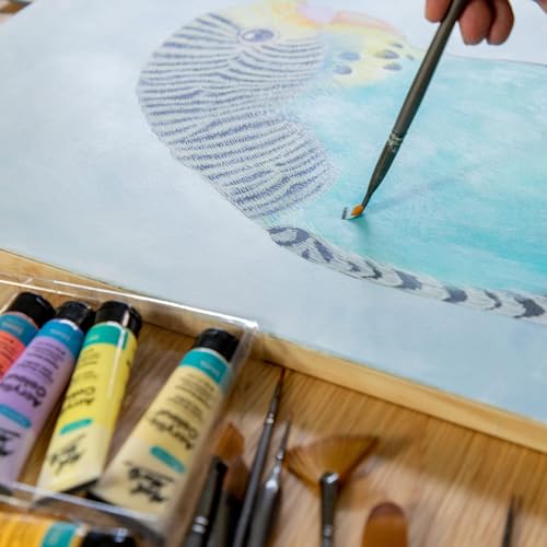 MONT MARTE Acrylic Colour Pastel Paint Set Signature 24pc x 36ml (1.2 US fl.oz), Creamy Pastel Acrylic Paint Set, Good Coverage, Semi-Matte Finish, Ideal For Most Art and Craft Surfaces.