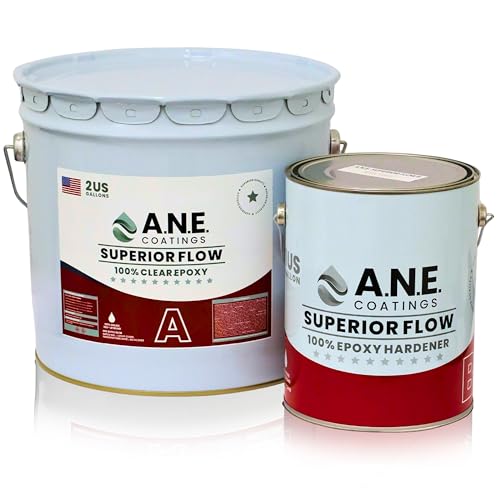 A.N.E Superior Flow, Epoxy Flooring Kit, 3 Gallon – Clear