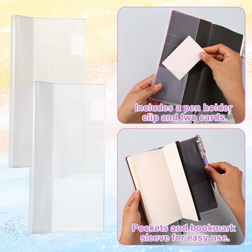 2stk Transparente Planerhüllen für Hobonichi, 20,8x19,8cm Notebook Wasserdichte Transparente Schutzhülle Zubehör Kompatibel mit Hobonichi