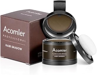 Acomler Instantly Root Touch Up Hair Color Hairline Shadow Powder,Root Cover Up,Dark Brown for Thinning Hair, Grey Hair Coverage Hair Powder for Women with Eyebrows,Beard Line,Bald Spots (Dark Brown)