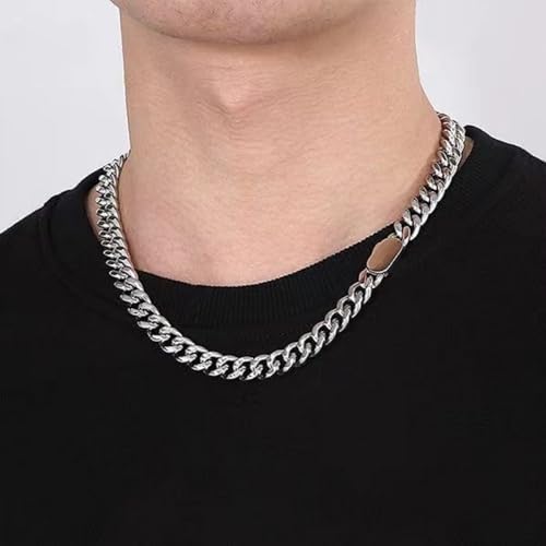 FEEL STYLE Cuban Link Chain for Men Women - Stainless Steel Cuban Chain Necklace - Silvr Mens Chain Necklaces Miami Curb Chain Necklace - 6/8/10mm Cuban Chain Hip Hop Jewelry 18/20/22/24Inch2