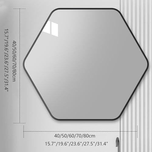 Miroir mural cadre en métal blanc suspendre horizontal vertical 70cm - 2