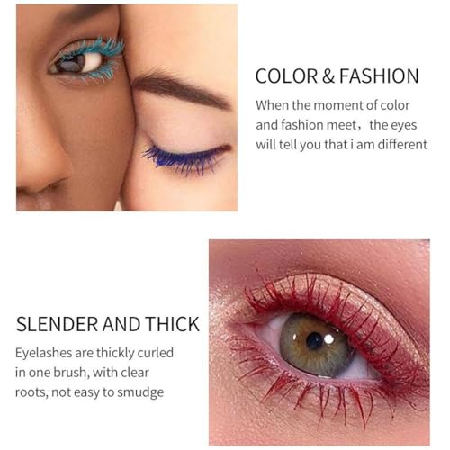 TBeautfave Colorful Mascara Set, 6PCS Rainbow Waterproof Mascara, 4D Silk Fiber Eyelash Mascara Volume and Length, Telescopic Mascara Extra Long Lash, Christmas Gifts for Women Make Up - Image 5