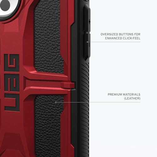 Coque iPhone 15 Pro UAG Monarch Crimson protection robuste anti-choc