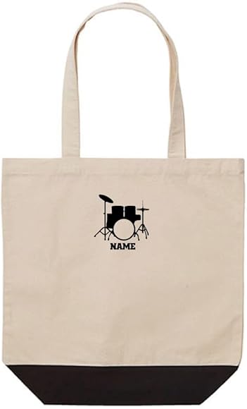 Amazon | ドラム/名入れ2トーントートバッグ Lサイズ 大容量 A3