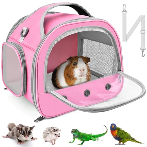 Bissap Guinea Pig & Small Animal Carrier Bag - Pink