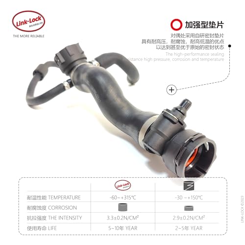 Image of LINK-LOCK Coolant Pipe Water Tank to Machine Filter Base Water Supply Pipe 17127580955 Suitable for BMW N54 740Li F02