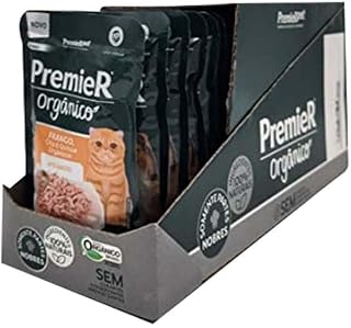 Premier Organico Gatos Adulto Sabor Frango, Chia e Quinoa 70g - caixa com 20 unidades