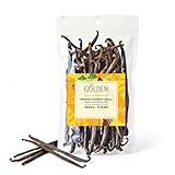 Golden Pod Vanilla Beans 25 Count | Premium Gourmet Whole Vanilla Pods | Fresh, Plump & Moist Grade A Beans for Homemade Vanilla Extract, Baking, Cooking & Desserts