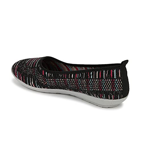 Image of Marc Loire Women's Lightweight Athleisure Knitted Active Wear Slip-On Ballerina Casual Shoes for Daily Walking
