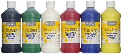 Handy Art Masters Washable Tempera Paint, 6-16 oz, 6 per Set - Image 2