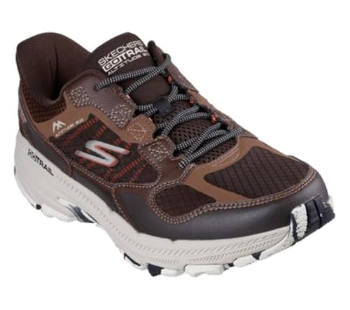 Skechers Scarpe da corsa da uomo Go Run Trail Altitude 2.0 Rocky Hill Trail Running, Marrone/arancione., 48.5 EU