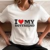 Be Buz I Love My Boyfriend T-Shirt Soulmates Forever World's Best Boyfriend Tee Cotton Shirt for Women Anniversary, Valentine's Day, or Birthday Present (UK, Alpha, XXL, Regular, Regular, Black) #4