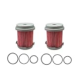 2Pcs Automatic Transmission Oil Filter Kit with O-rings Compatible with Hon da Acura MDX RDX TL TSX Civic Pilot Ridgeline Odyssey CRV HRV Insight Replace 25450-P4V-013