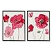 Stupell Industries Bold Red Poppies Romantic Blooms 2pc Framed Giclee Art Set, Design by Lanie Loreth