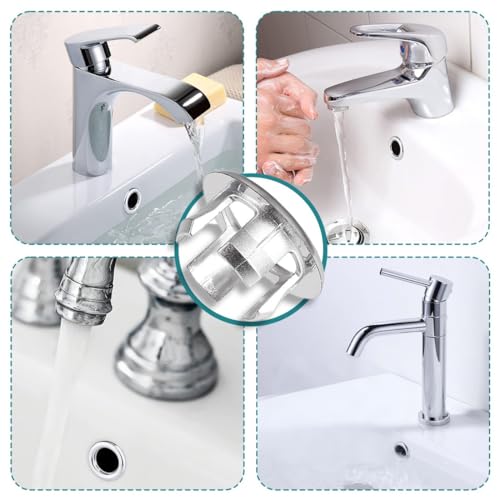 JYNXOR 9 Pcs Trop Plein Lavabo, Anneau de Bain, Bouchon Trop Plein Lavabo, Anneau de Débordement d'Évier, Bouchon Lavabo Salle de Bain Baignoire, Couvercle de Trop-Plein Évier, pour Cuisine, Lavabo – vue 6