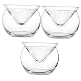 Récipient à caviar - à dessert en verre avec fond stable peut se de stable bureau, bol à trempette à glace