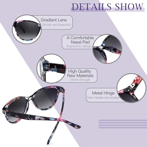 SIPHEW Vintage Round Polarized Sunglasses for Women,Trendy Retro Designer Sunglasses w UV Protection for Outdoor/Medium Fit3