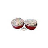 2 Pack - Premium Cookie Tin Decorative Metallic Rainbow Polka Dots, Empty - Extra Thick Steel