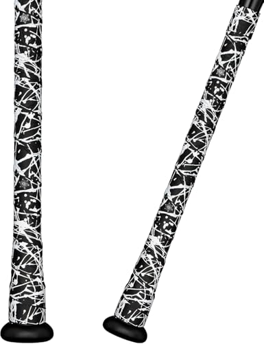 Supacaz Super Sticky Kush White Splat - Softball Bat Wrap - High Performance Pro Big League Bat Grip - 0.5mm