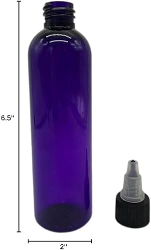 Miniatura 5 de Natural Farms Botellas Cosmo moradas de 4 onzas sin BPA, paquete de 3 recipientes vacíos recargables, aceites esenciales, cabello, aromaterapia,