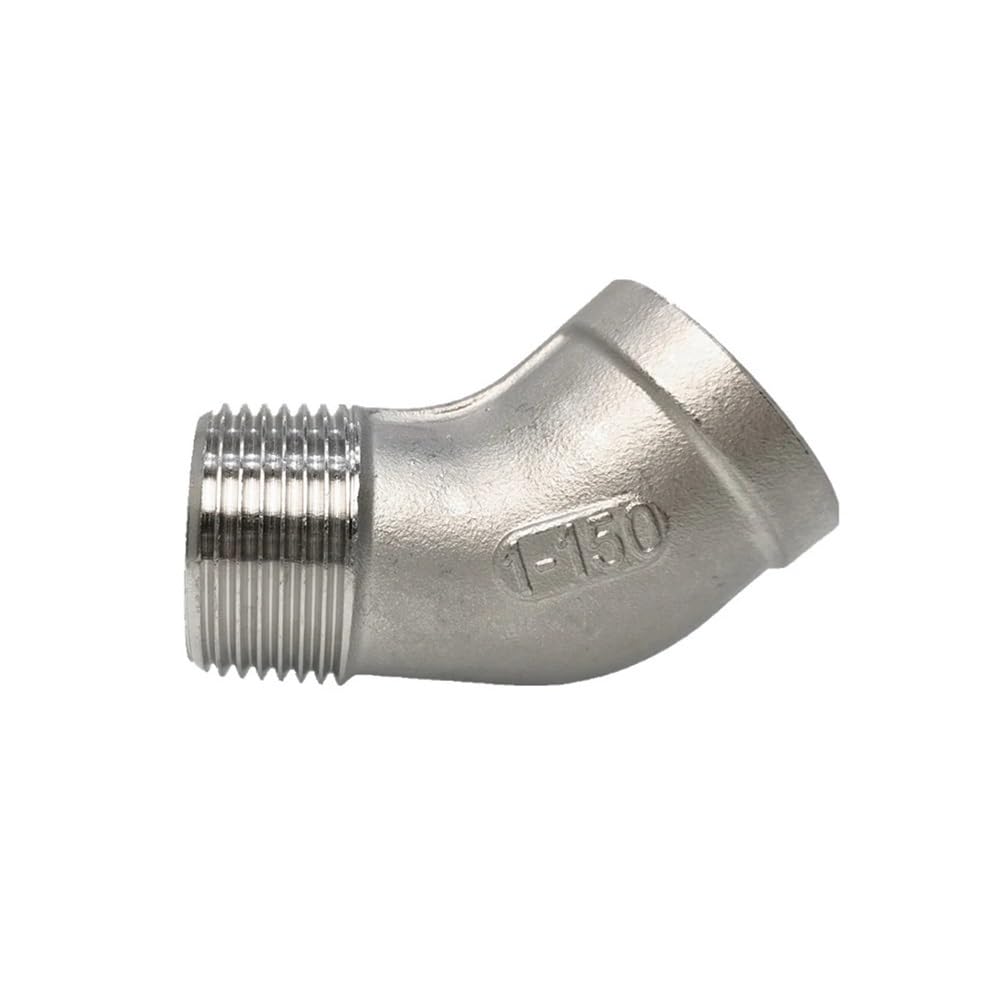 ICXLPMC 1/8" 1/4" 3/8" 1/2" 3/4" 1" -2" Female to Male 45 Degree Elbow Connector Coupler 304 Stainless Steel Pipe Fitting Connector(Female to Male_1/4") ICXLPMC