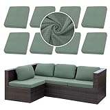 SUKAIKEQA Outdoor Cushion Covers Set,8PCS Jacquard Patio Furniture Couch Seat Slipcovers, Replacement for Sofa Sectional Chair(Cover，Only)