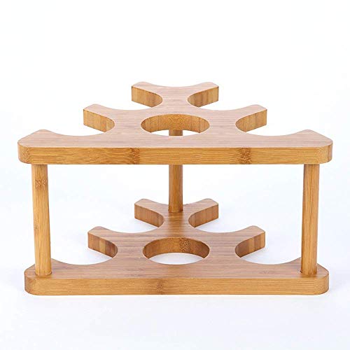 Soporte para botellas de vino apilable marrón 25.5x35x18cm miniatura 3