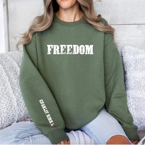 Charlie Kirk Freedom Sweatshirt – Justice for Charlie Kirk Sweatshirt, Freedom Hoodie, Freedom Tee4