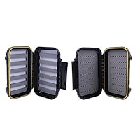 Awesomeonei Trasparente Capacità Slim Eva Schiuma Fly Box Coperchio Trasparente Scatola Da Pesca Gancio Da Pesca Da Competizione Tackle Box 11x7.6x1.5cm/4.3x3.0x0.6in - Foto 5