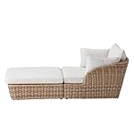 Dehner Gartenliege Tulum Set Braun/Weiß
