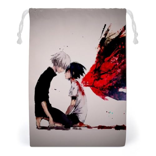 巾着袋 東京喰種 金木 研 巾着ポーチ 収納バッグ 引きひも袋 小物入れ 軽量 おしゃれ 折り畳み ギフトバッグ ッグインポーチ 運動 出張 旅行 通勤 通学 携帯便利 プレゼント