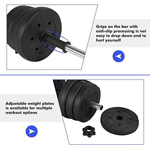 Foto von SOULONG Kurzhantel-Set, 30 kg, verstellbare Gewichte, Krafttraining für Zuhause, für Bodybuilding, Fitness, Training, Fitness, Fitnessstudio