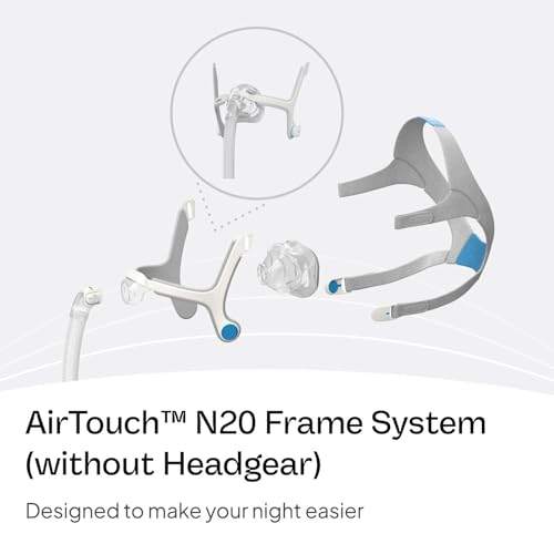 Image of Resmed AirTouch N20 - Premium CPAP Accessories, Including Nasal Cushion, Elbow & Frame System - Headgear Not Included - Small