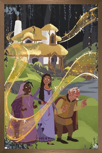 Poster mural Disney Wish Collage avec cadre bronze de 37,4 x 56,8 cm