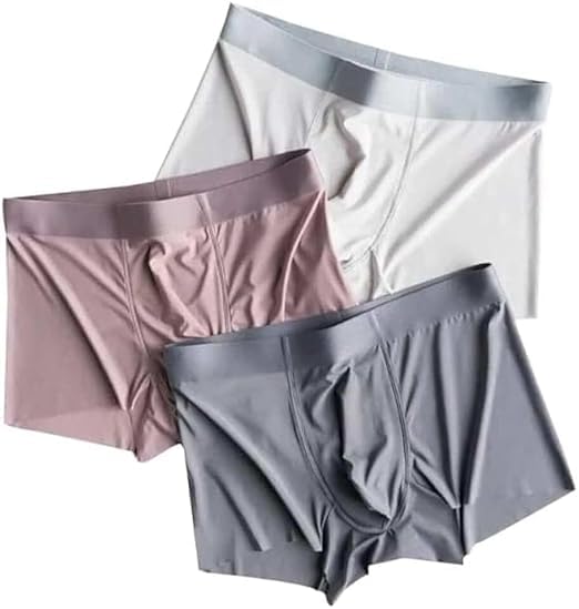 Men’s Seamless Boxer Briefs 3-Pack – Ultra-Soft Breathable Stretch Underwear, Moisture-Wicking Comfort Fit Trunks for Everyday Wear (Multipack Colors)-image-41