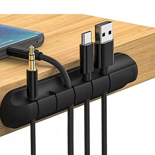H-basics Kabelhalter - Kabelclips, Kabelmanagement, Selbstklebend Kabel Organizer, Kabelführung für Schreibtisch, Computer PC, USB Ladekabel, Zuhause und Büro Cover