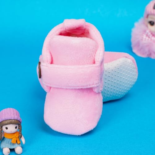 Image of Neska Moda Baby Boys & Baby Girls 6 to 12 Months Velvet Booties