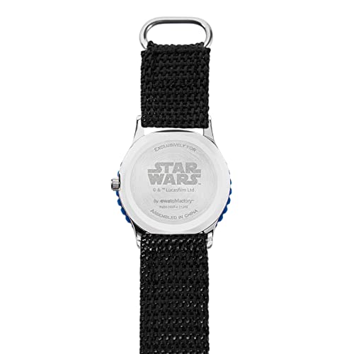 Image of STAR WARS Kids' Bezel Stainless Steel Time Teacher Analog Nylon Strap Watch