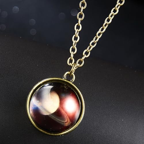 Ciieeo Retro Universe Pendant Necklace for Women, Glow-In-The-Dark Glass Pendant, Vintage Style Jewelry for Evening Wear and - Image 8