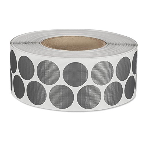 Mashpaper Points adhésifs en tissu 30 mm rond 4000 pièces Points adhésifs en tissu gris argenté R135K02C-30-1 rouleau Cover