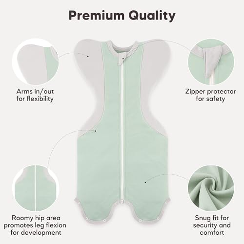 Image of Susurration 2-Pack Organic Baby Swaddle Sleep Sacks - Swaddles for Newborns, Infant 0-3-6 Months, Baby Girls, Boys, Soft & Snug Newborn Sleep Sack, Nursery Swaddling Blankets