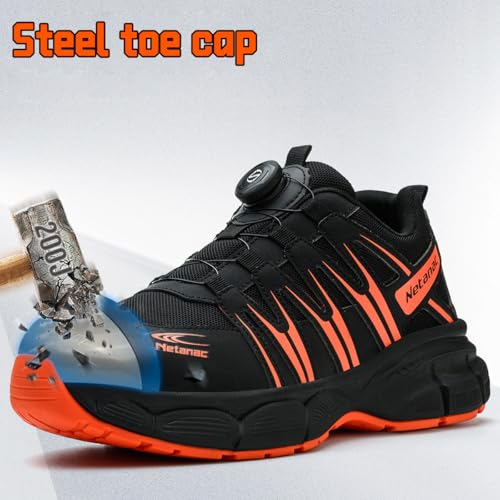 Image of Steel Toe Shoes for Men Women,Comfort Work Safety Sneaker