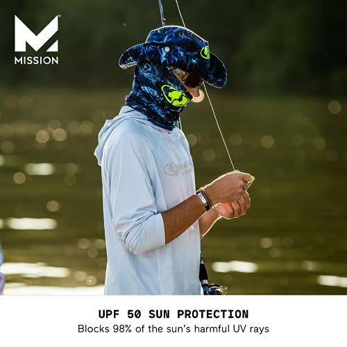 Mission Mossy Oak Camo Cooling Bucket Hat - 3" Wide Brim Sun Hat For Men And Women Unisex - Upf 50 Sun Protection, Cools When Wet, Country Dna #TOP5