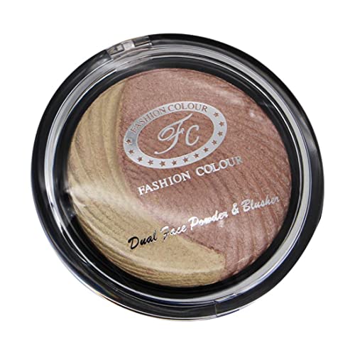 Image of FASHION COLOUR Dual Face Powder & Blusher | Easy Blend | Highly Pigmented | Natural Glow | Face Makeup Blush For Cheekbones & Highlighting | Face Blusher For All Skin Tones | Shade 06