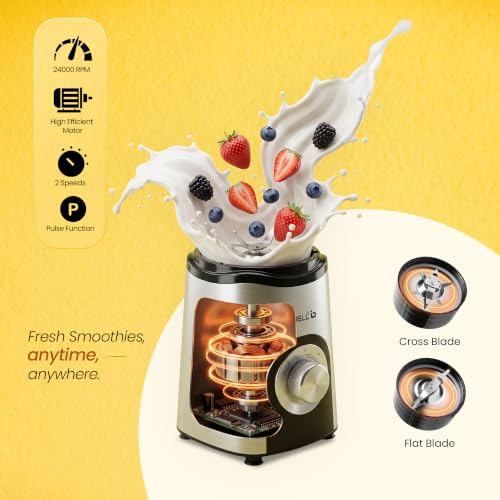 Image of iBELL Nutri Core 3Q Plus 600W Nutri Blender Mixer Grinder & Juicer with 3 Jars with Sipper Cap, 2 Year Warranty, 2-Speed & Pulse Function, Overheat Protection for Smoothies, Juices (Silver)